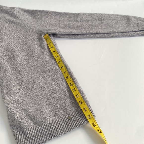 2/$25 Gray Slubby three-quarter zip formal office long sleeve sweater size small - Picture 7 of 10